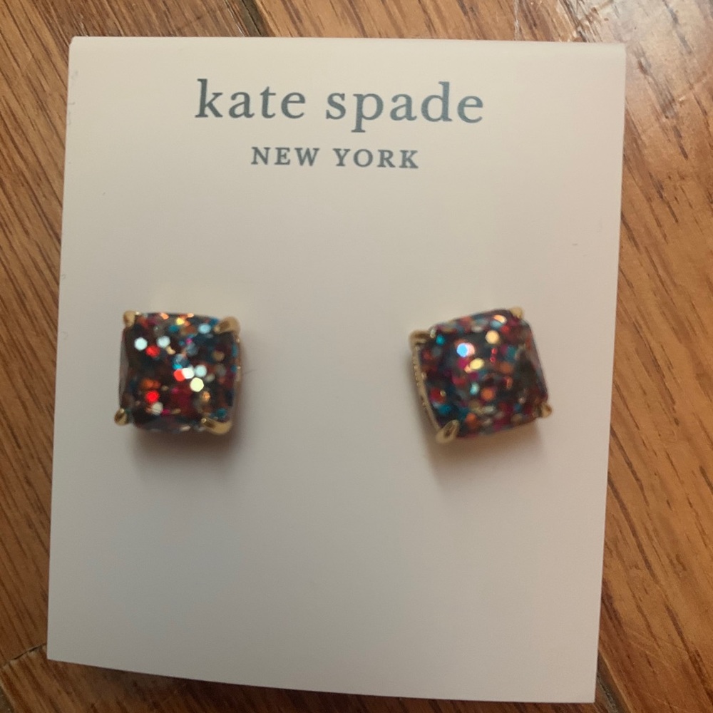 Kate Spade multi Glitter earrings new